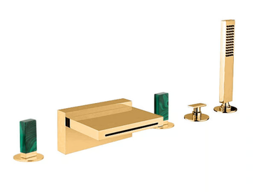 VITA DUE 53029AVM - Deck mounted waterfall bathtub tap with hand shower by Rubinetterie Frattini - view 3